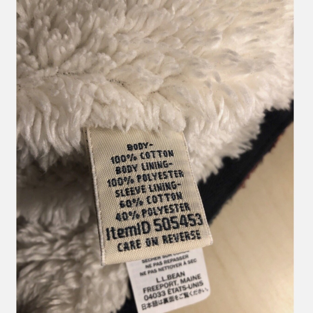 LL Bean Gray Plaid Sherpa Lined Full Zip Flannel Relaxed Fit Shacket Women's XS - Picture 11 of 12